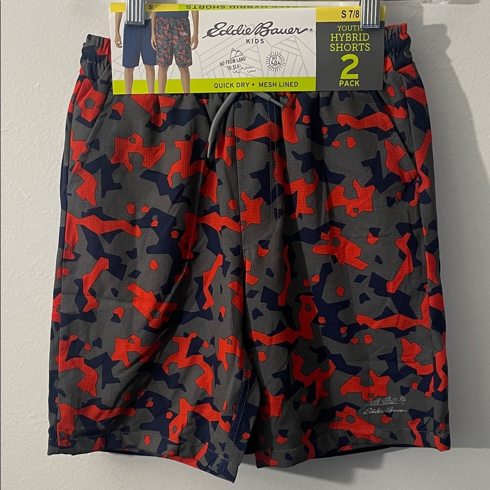 Eddie Bauer Kids Youth 2Pack Hybrid Shorts S-7/8 Multicolor /Z5 - Picture 1 of 10